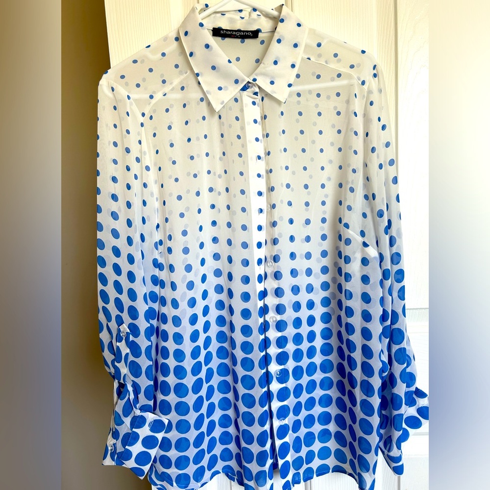 Sharagano Button Up Blouse
